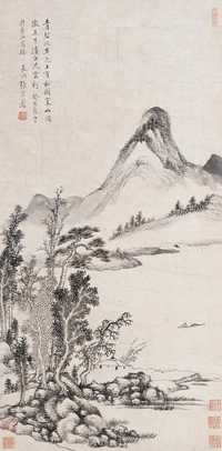 张宗苍 1743年作 山水图 立轴